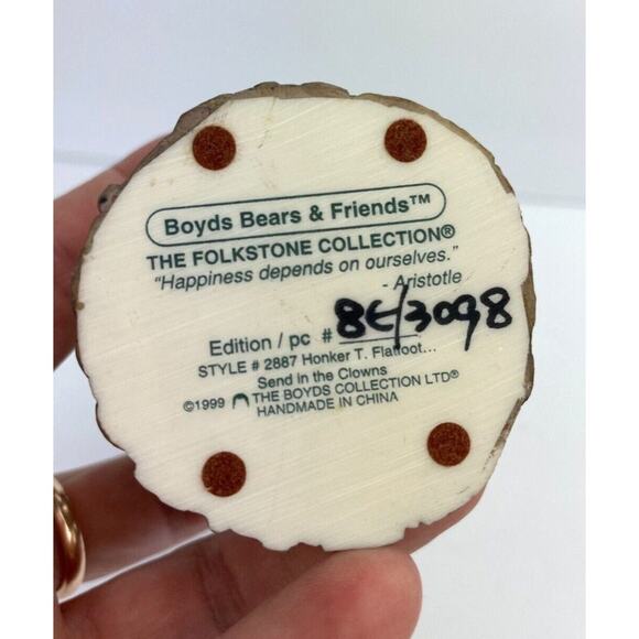 Boyd's Bear & Friends Honker T. Flatfoot Send in the Clowns Figurine 1999 Decor - Picture 8 of 9